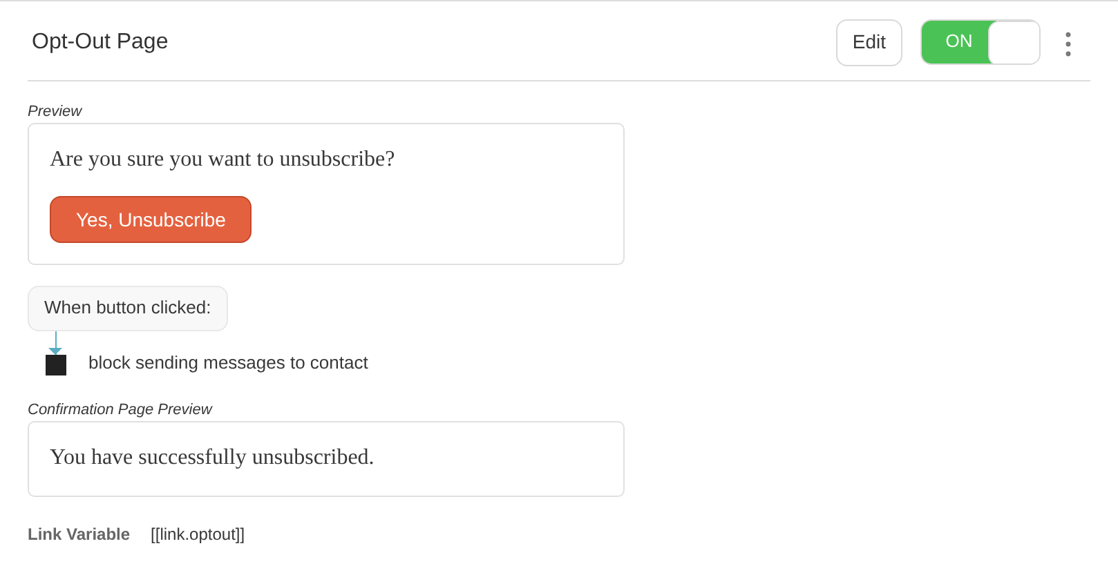 Short Link Pages tab
