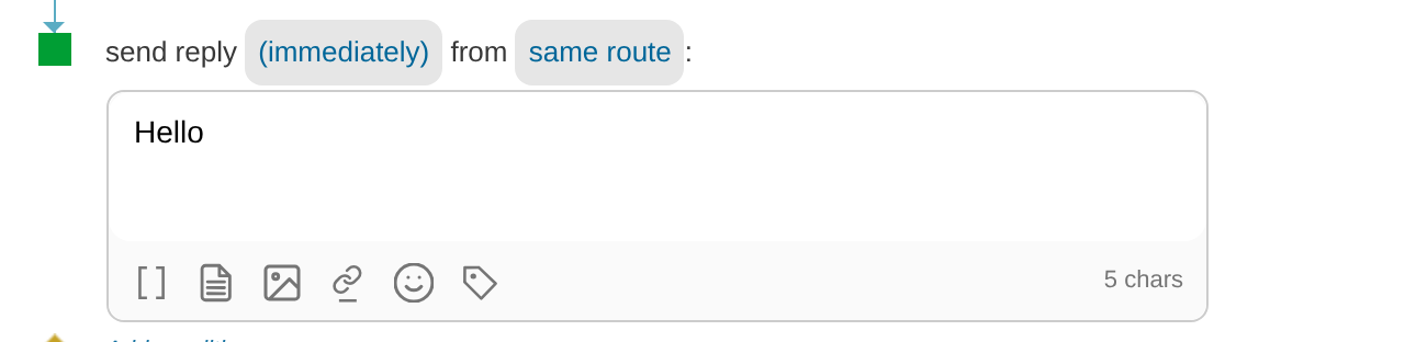 Send reply action with compose toolbar