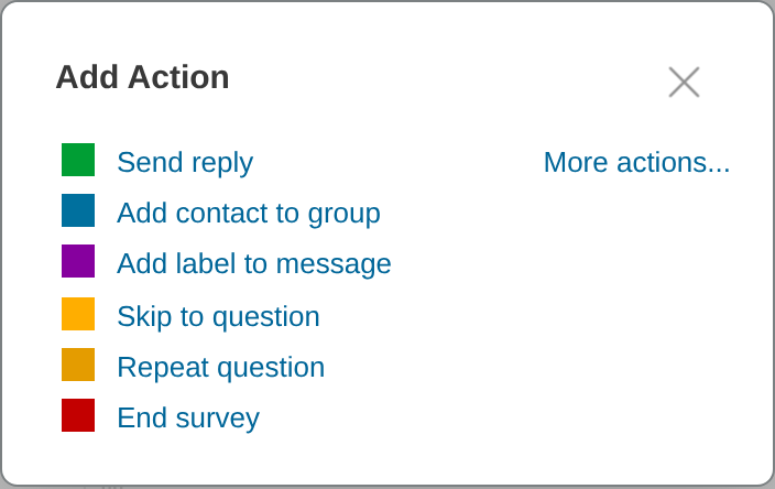 Poll Add Action dialog