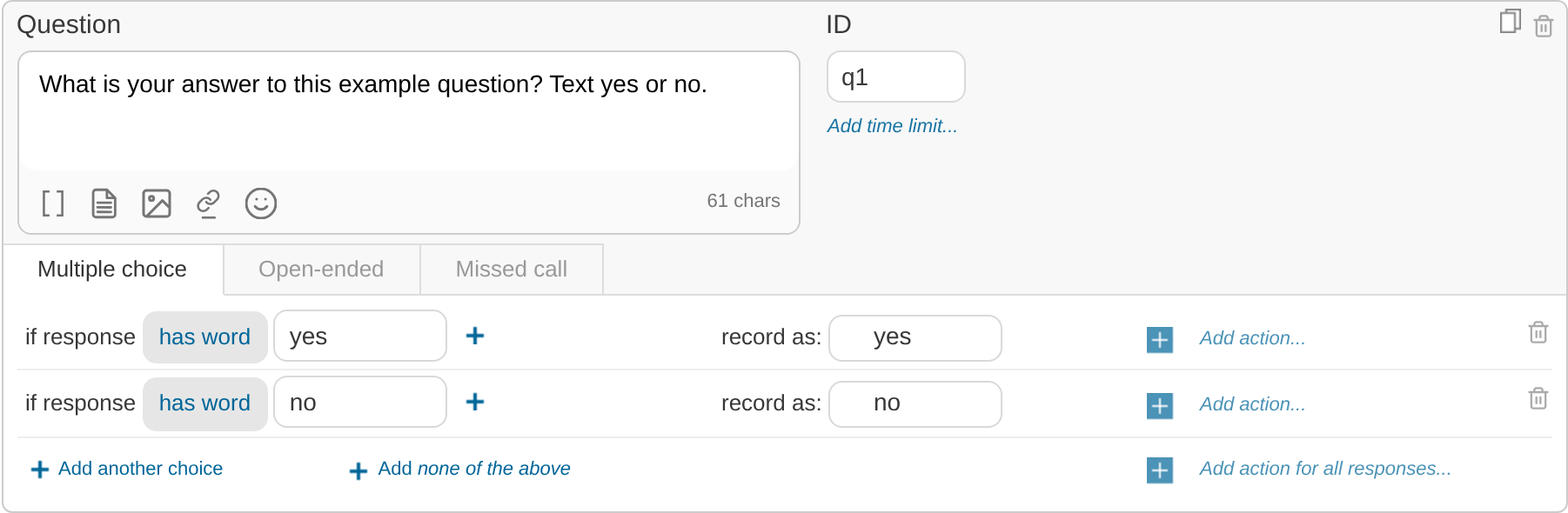 Default example poll question