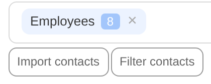 Import and Filter contacts buttons