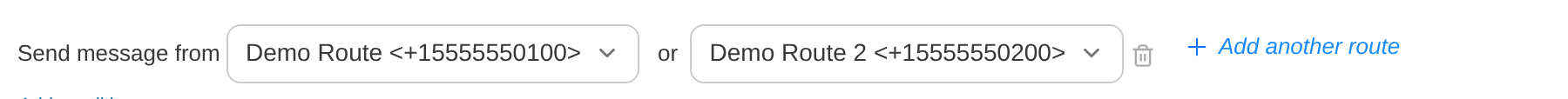 Use-route action with multiple routes