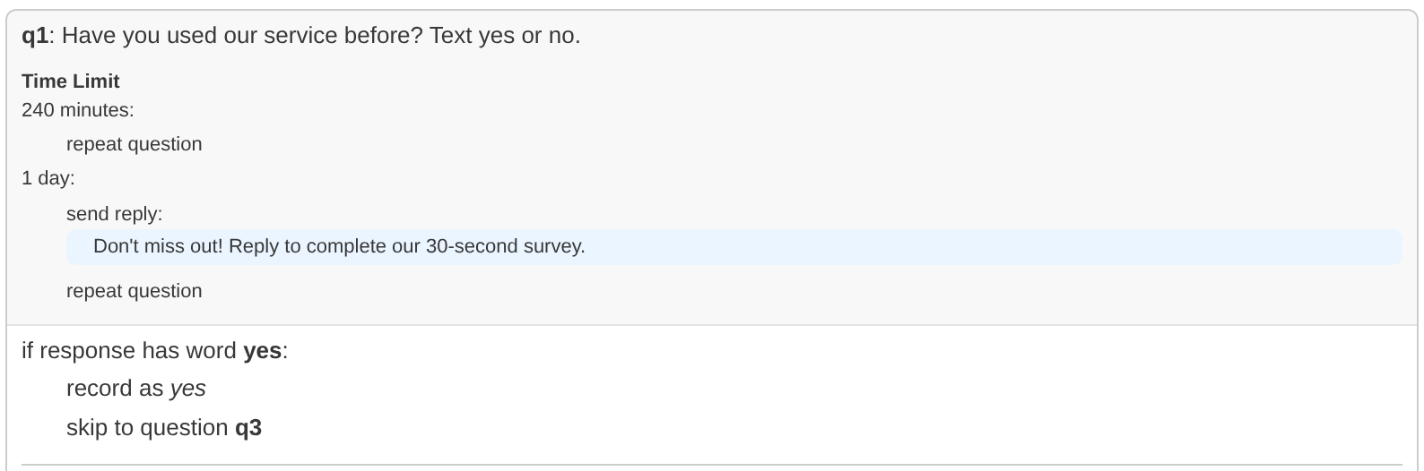 Question with multiple time limits